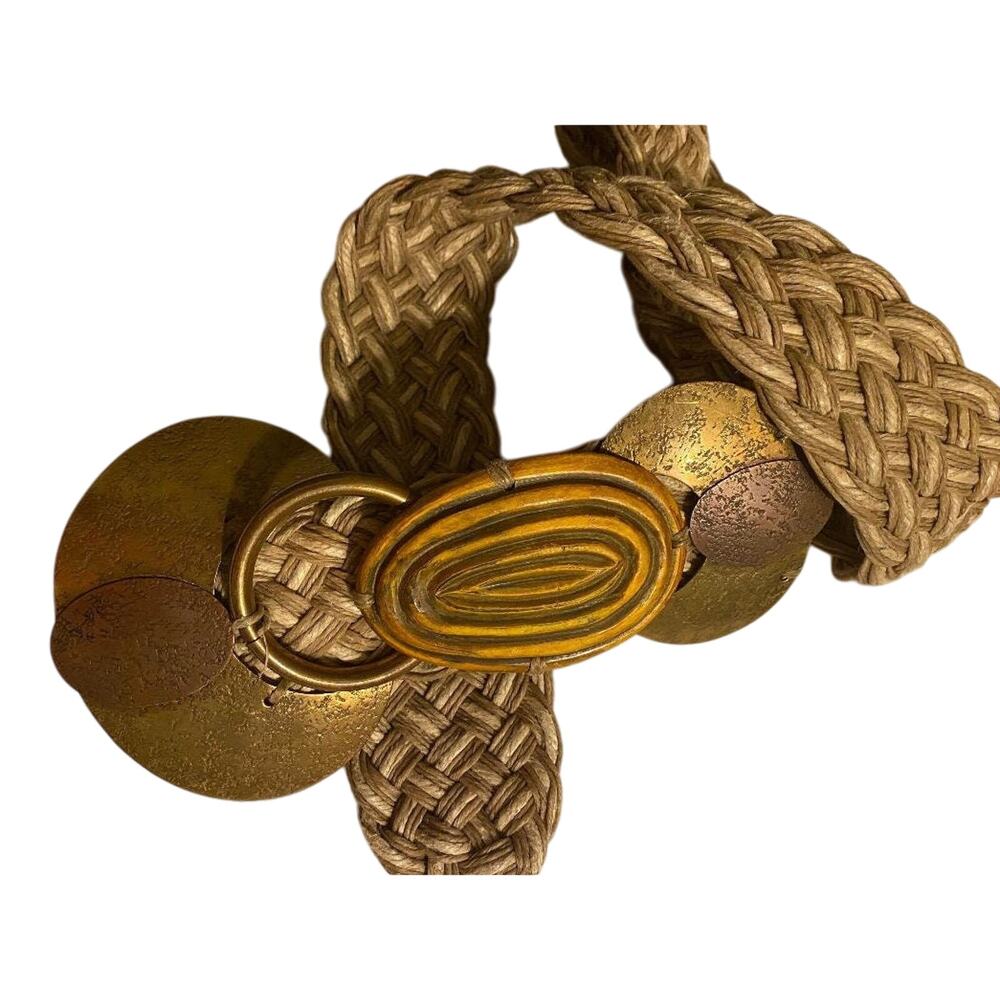 Vtg Boho Brass Belt, Baer SF Braided